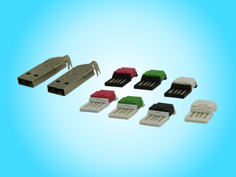 USB AM长体刺破两件式成品L=36.3mm（T=0.3mm)